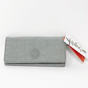 Kipling Wallet Accordion Style Snap Button Closure AC7227 Lime Stone 7.5”x3.7”